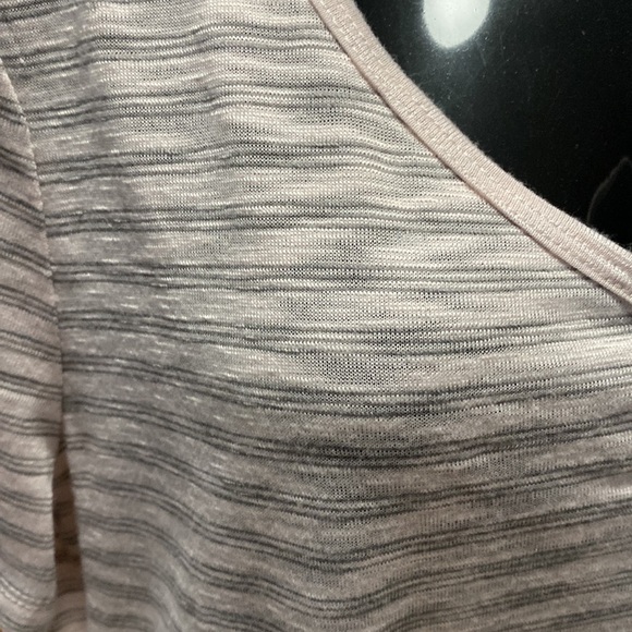 Denver Hayes stripped t shirt top pastel pink Sz M - Picture 9 of 11